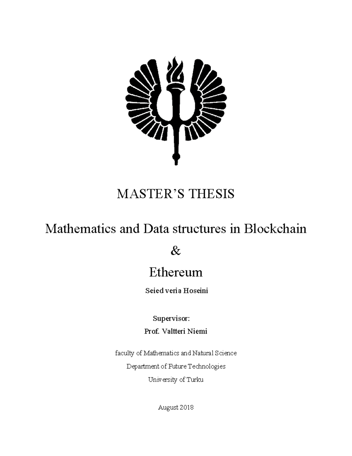 THESIS: Mathematics & Data Structures in Ethereum Blockchain - Studocu