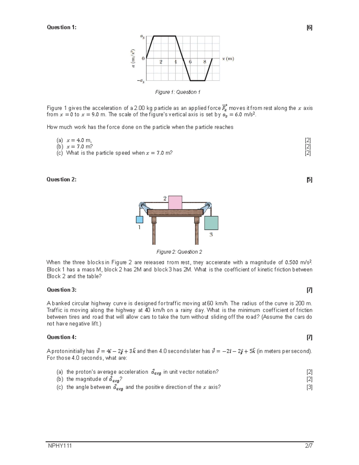 NPHY111 Proofs on Projectile Motion and Forces Analysis - Studocu