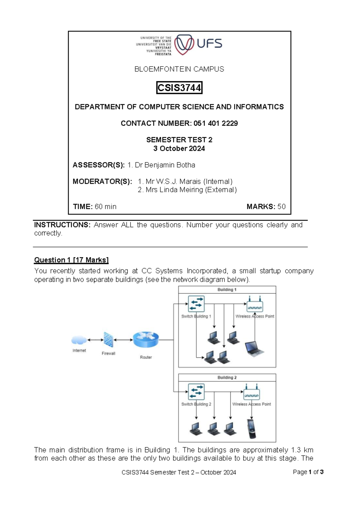 CSIS3744 ST2 2024 - Computer Science Semester Test 2 Guide - Studocu