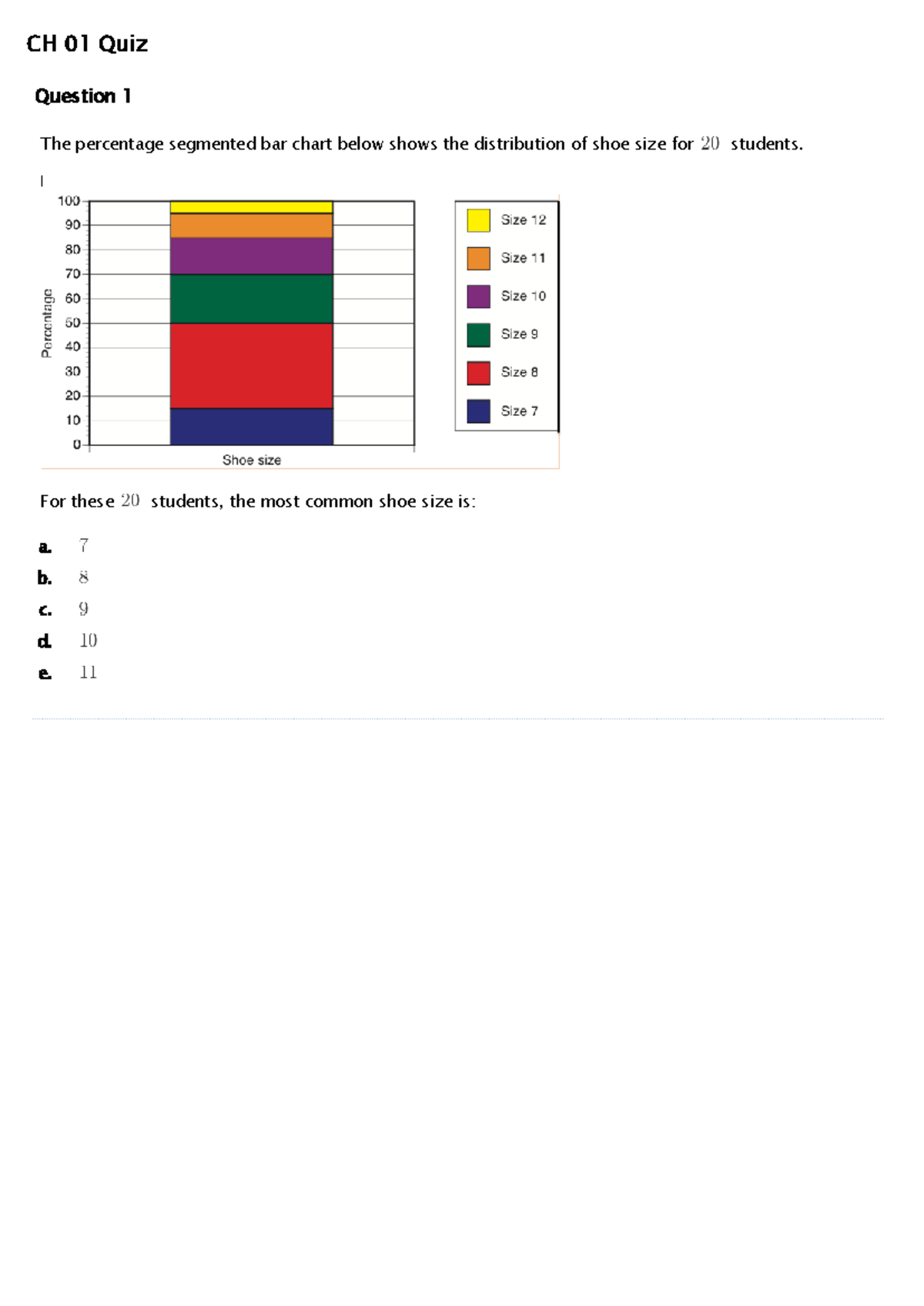 CH 01 Quiz: Distribution and Data Classification Questions - Studocu
