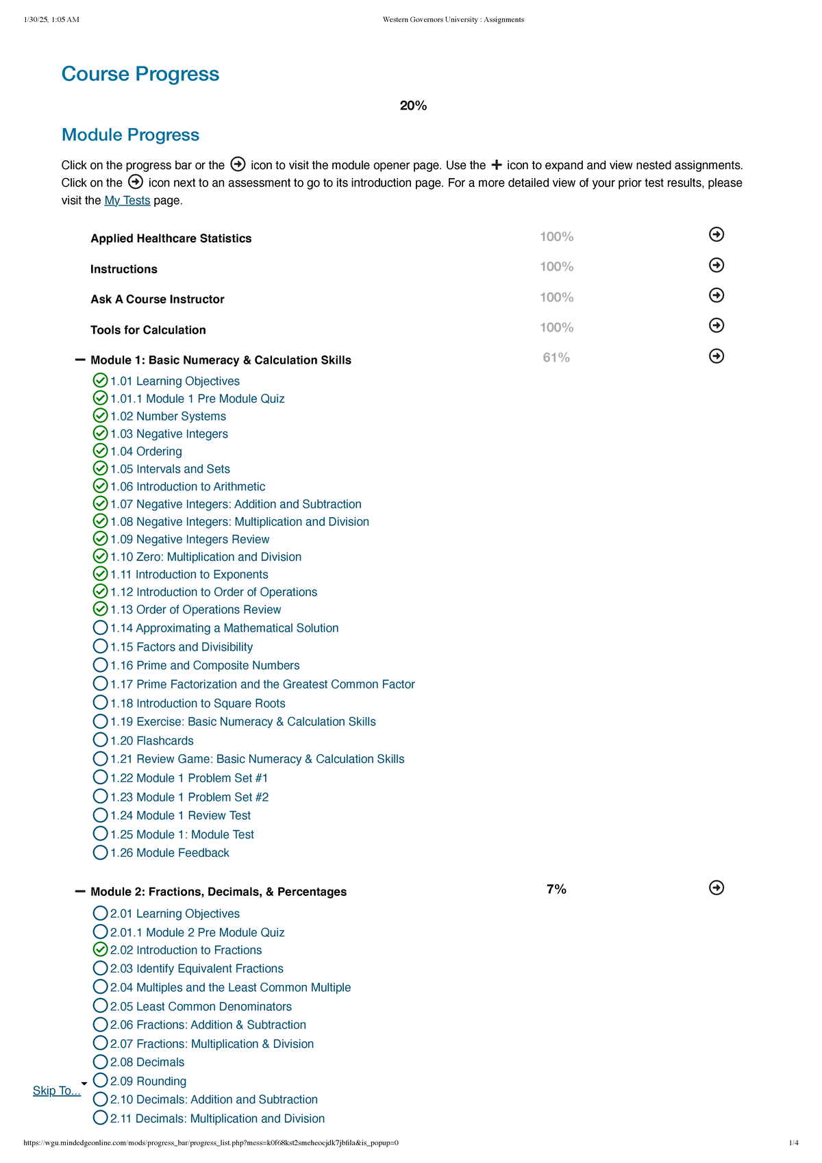WGU Applied Healthcare Statistics: Module Breakdown and Assignments ...