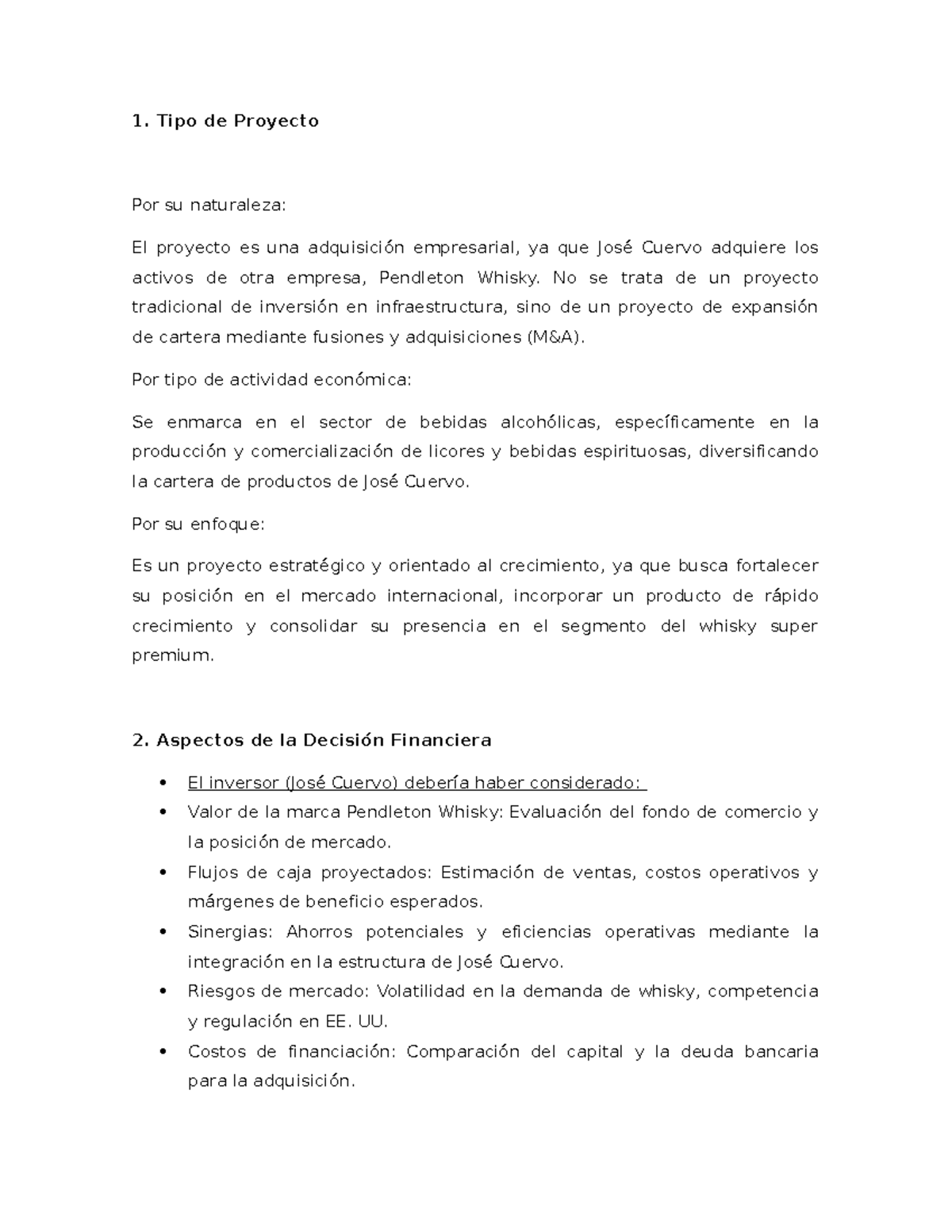 Evidencia 1 - Evaluación de Proyectos de Adquisición Empresarial - Studocu