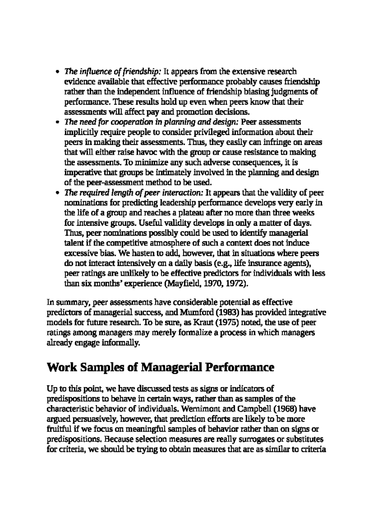 Work Samples: Insights on Peer Assessments and Managerial Performance ...