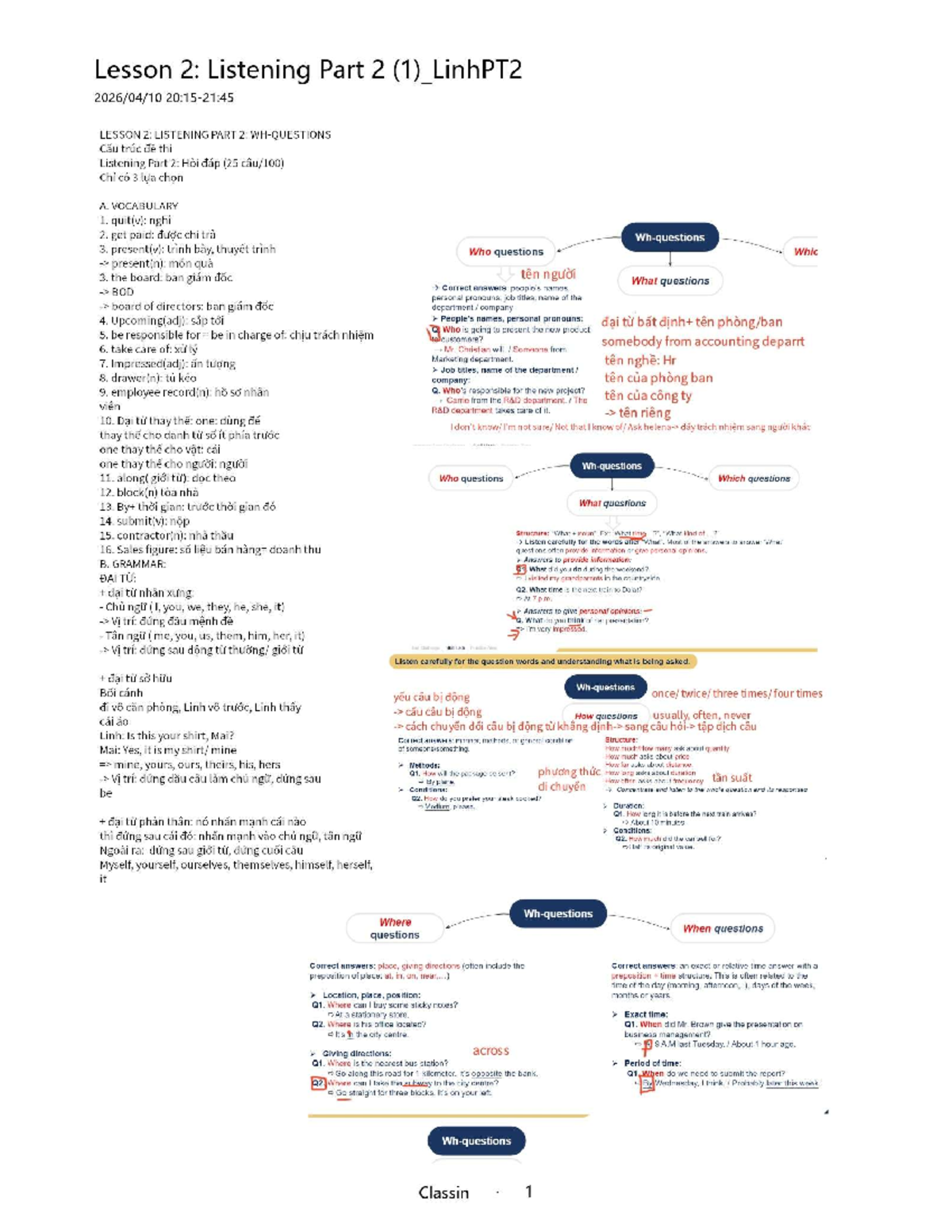 Lesson 2: Listening Part 2 - TOEIC 2 Study Notes - Studocu