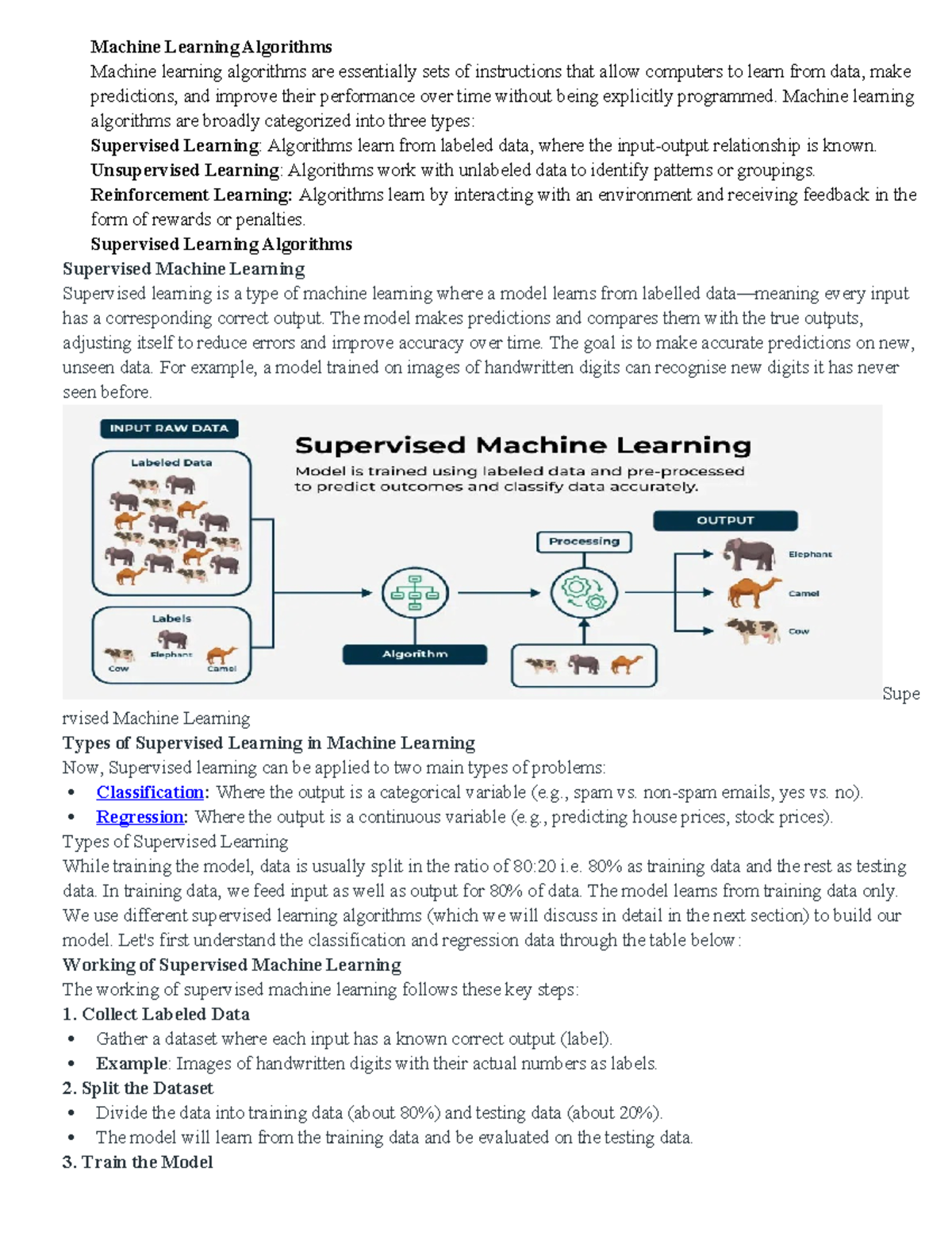 DATA Science - Lecture Notes on Machine Learning Algorithms - Studocu