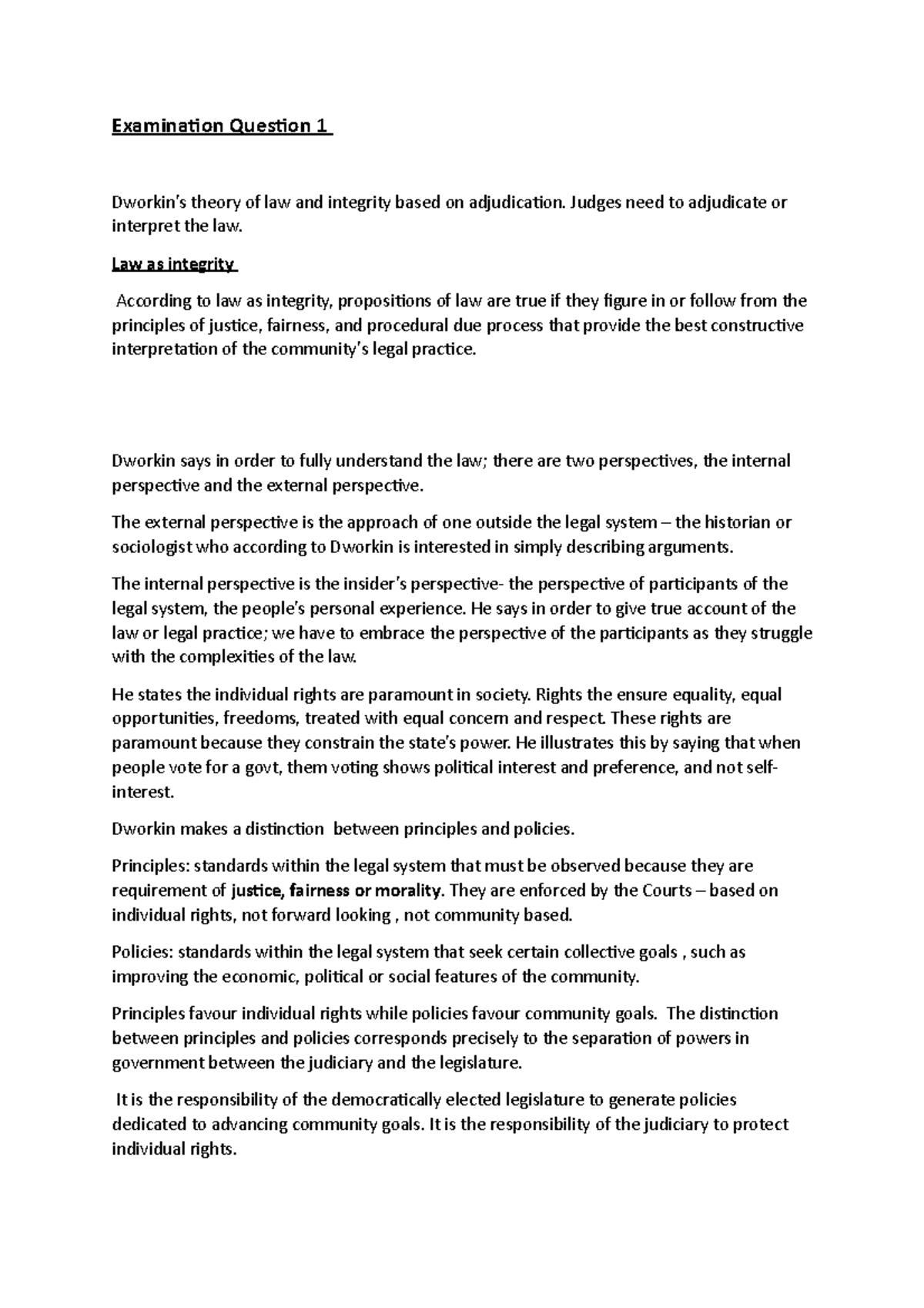 JUR 401 - Jurisprudence Exam: Philosophies & Key Theories Summaries ...