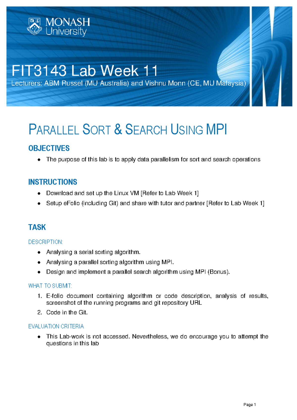 11 Parallel sort & search MPI - +- PARALLEL SORT & SEARCH USING MPI ...