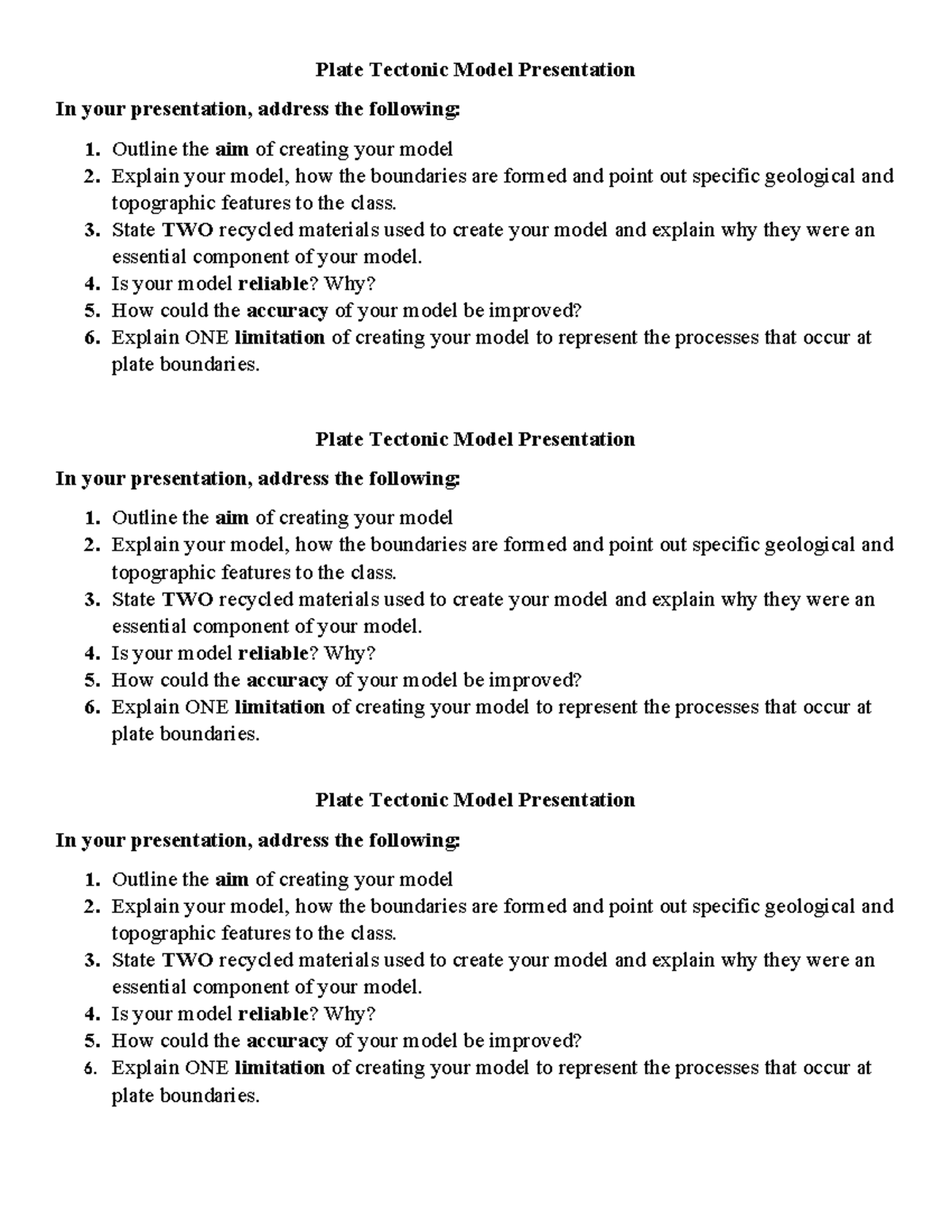 Plate Tectonics Model Presentation: Key Features & Insights - Studocu