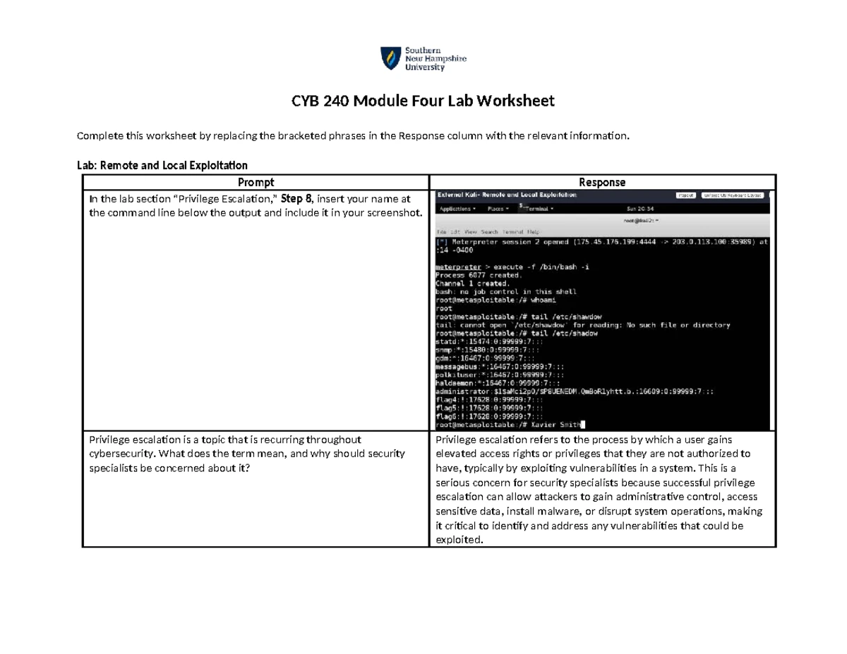 CYB 220 Module 4 Activity: FTP & Firewall Configuration Guide - Studocu