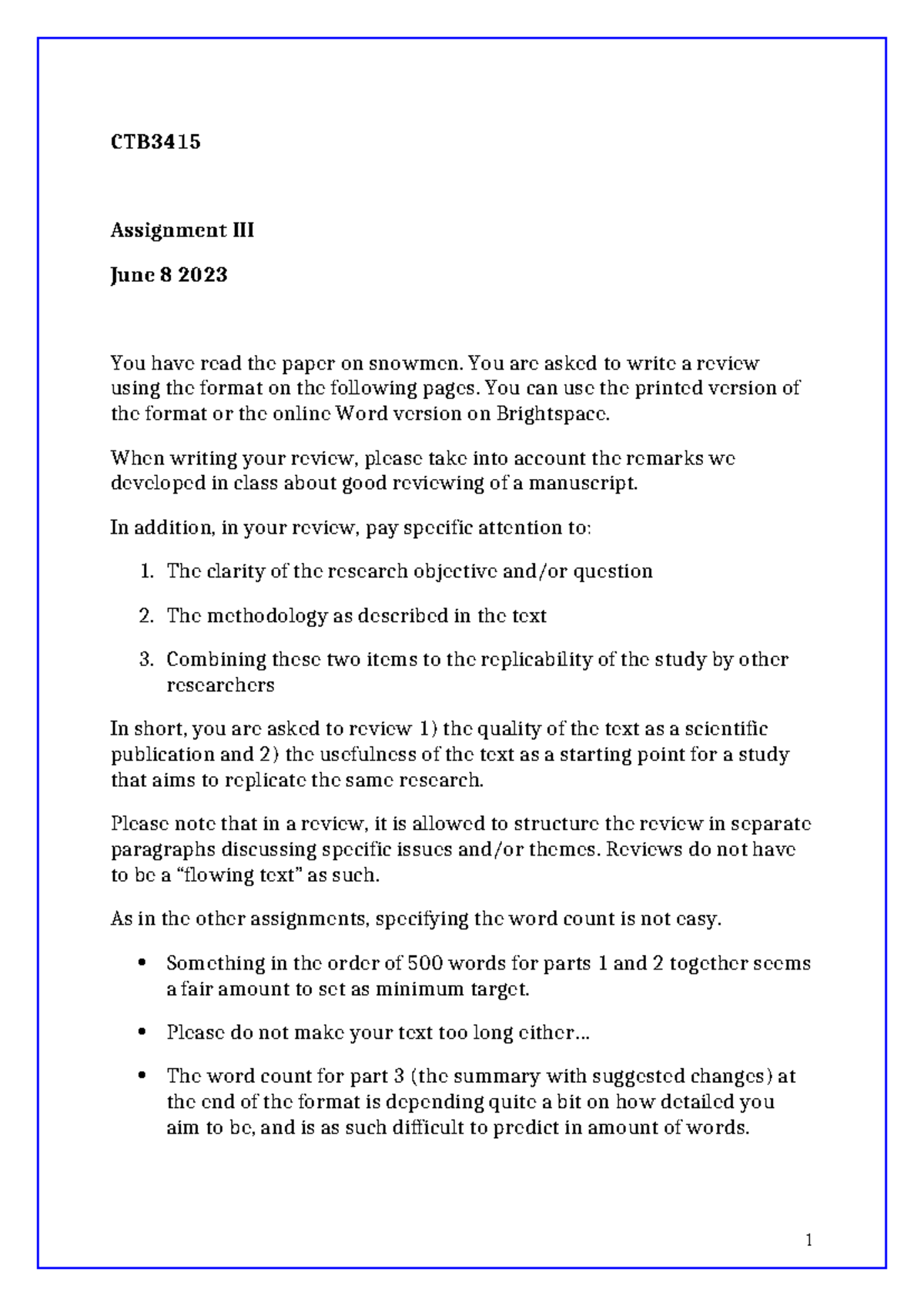 CTB3415 Assignment III Manuscript Review Guidelines and Template ...