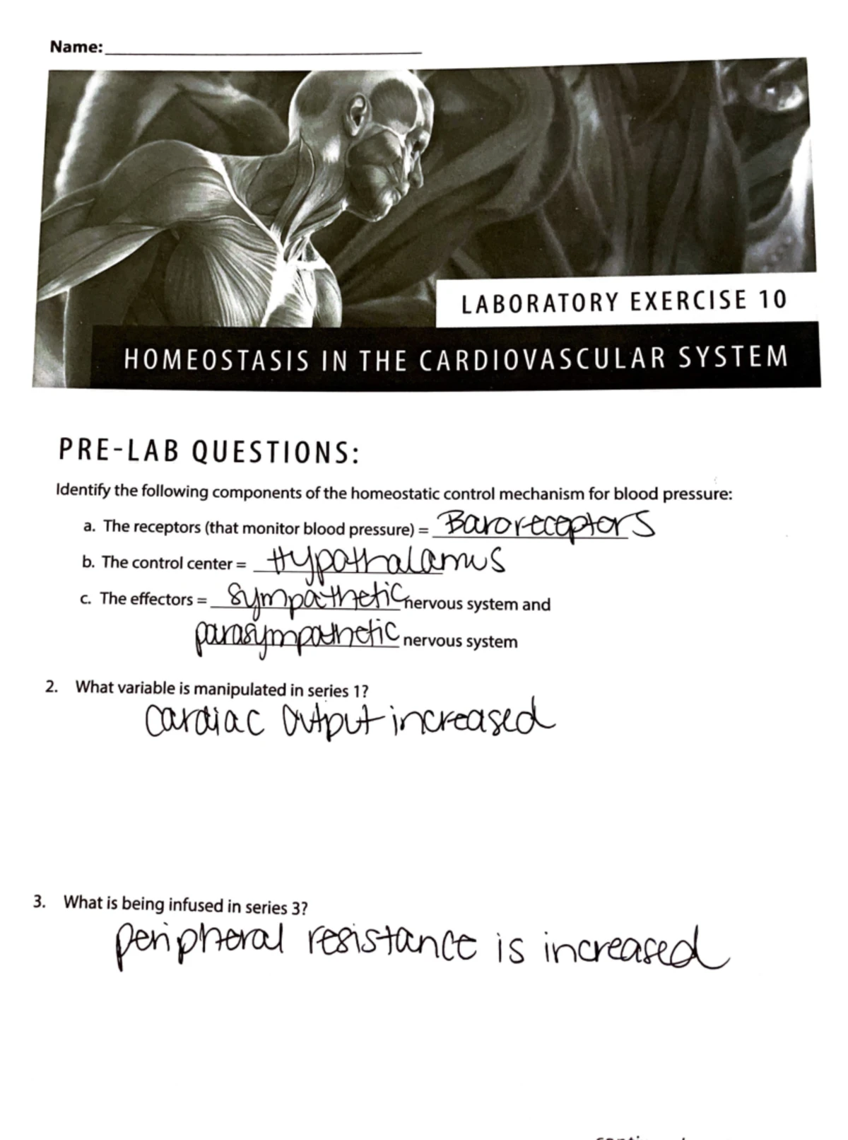 Bio 2301 pre-lab 14 - lab homework - Name: - j ....,.._, __ -t