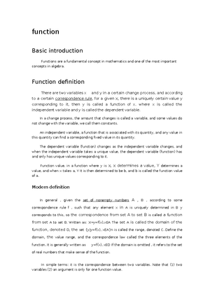 Functions and their representations - Functions and their ...