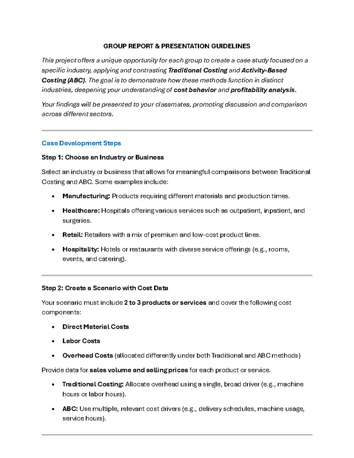 Group report & presentation - GROUP REPORT & PRESENTATION GUIDELINES ...