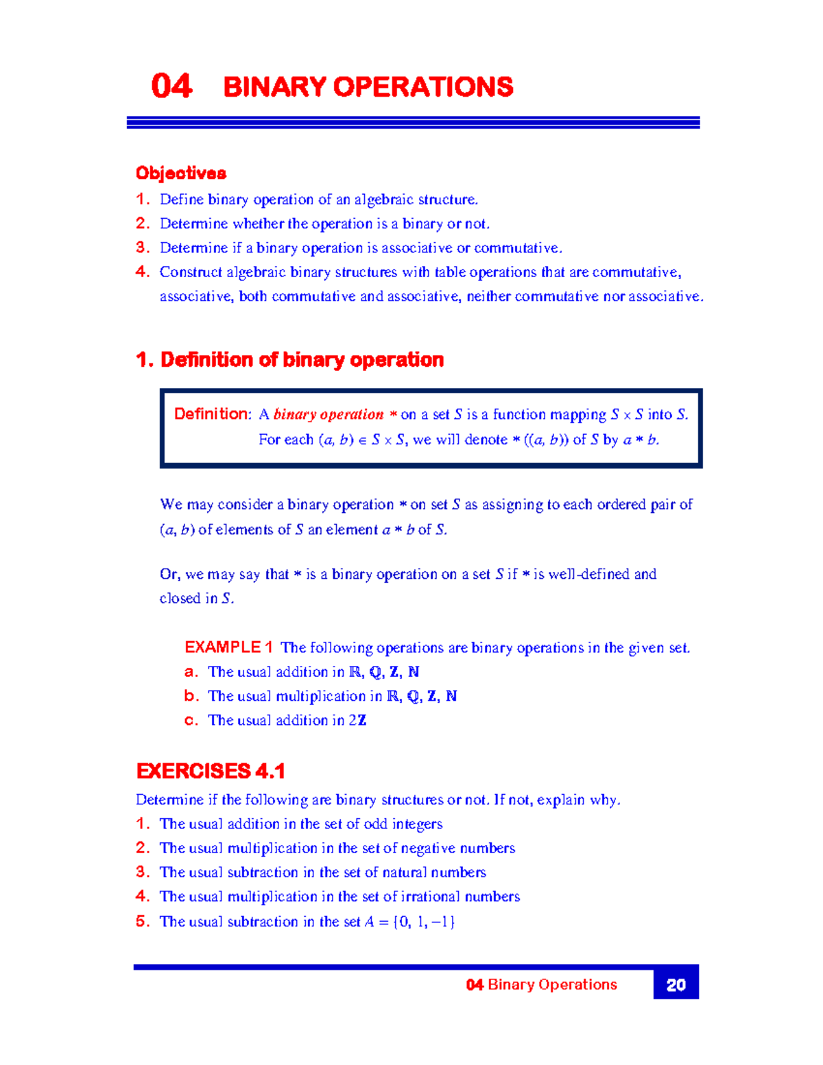 04 BINARY OPERATIONS: Understanding Commutativity and Associativity ...
