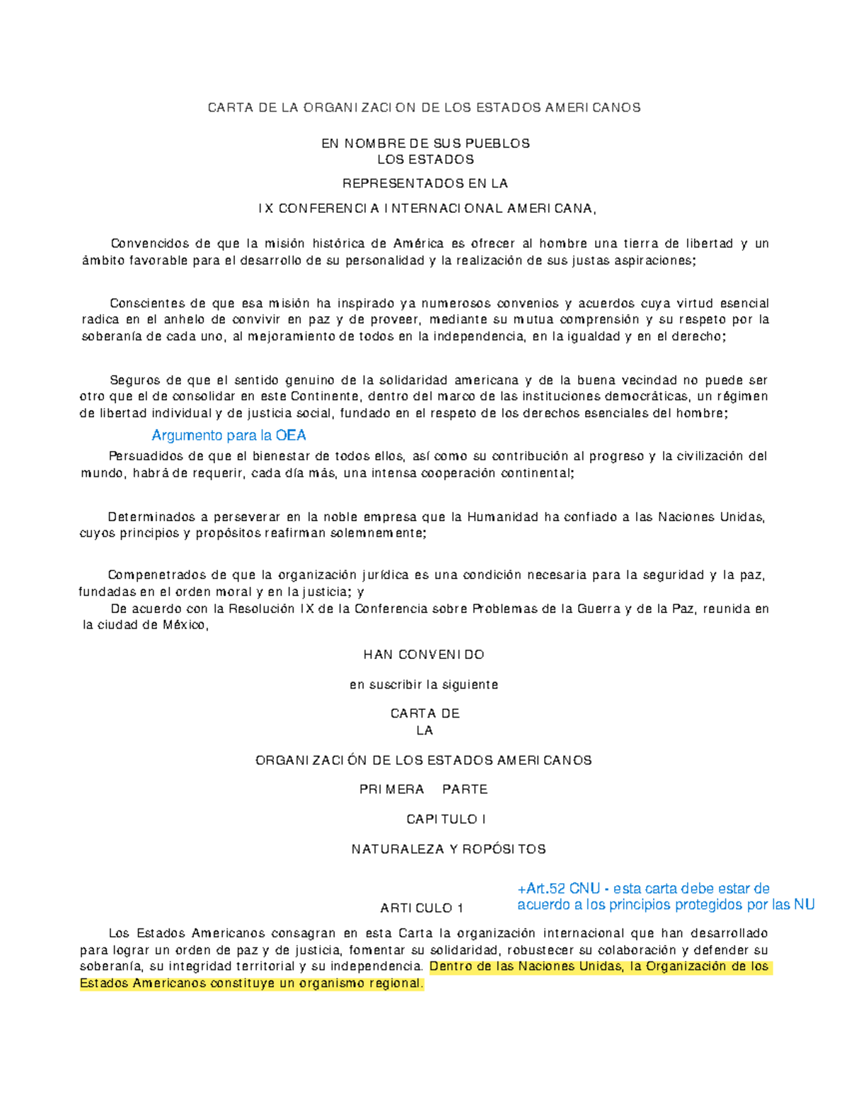 Carta OEA - La Misión de Apoyo contra la Corrupción y la Impunidad en ...