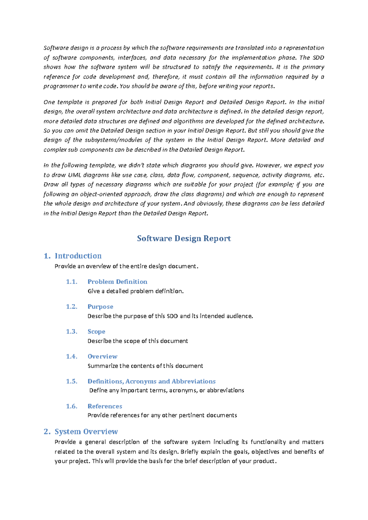 Software Design Document Template - Software design is a process by ...