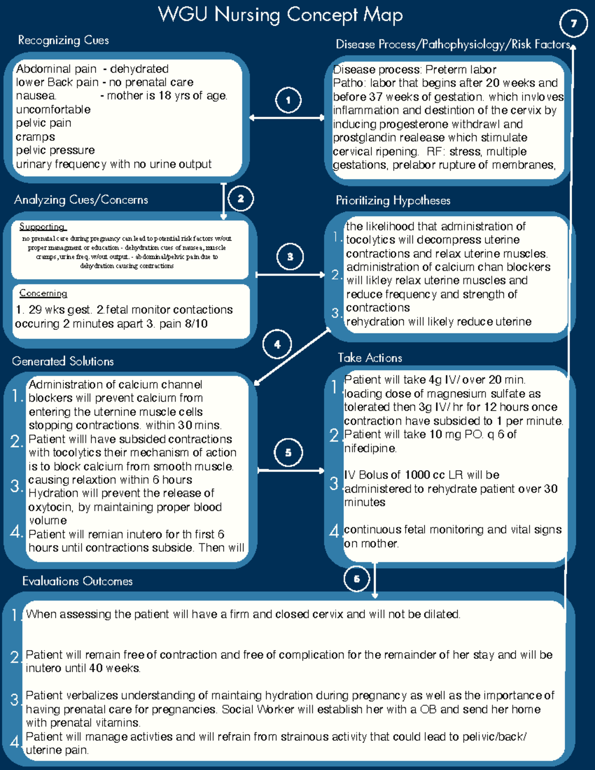 WGU Nursing Maternity Concept Map: Preterm Labor & Management - Studocu