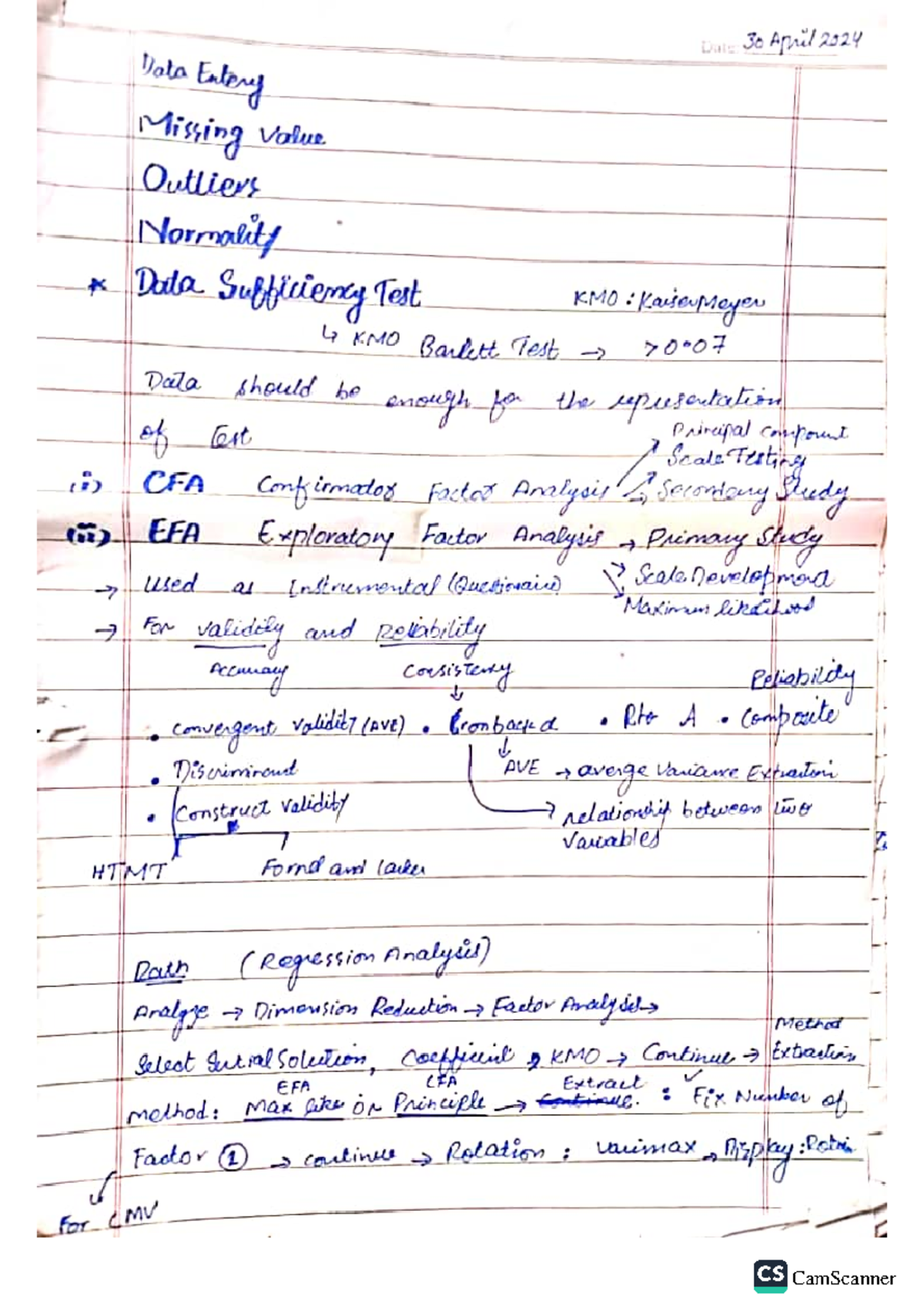 CS Data Analysis 2 Notes: Exploring Factor and Regression Analyses ...