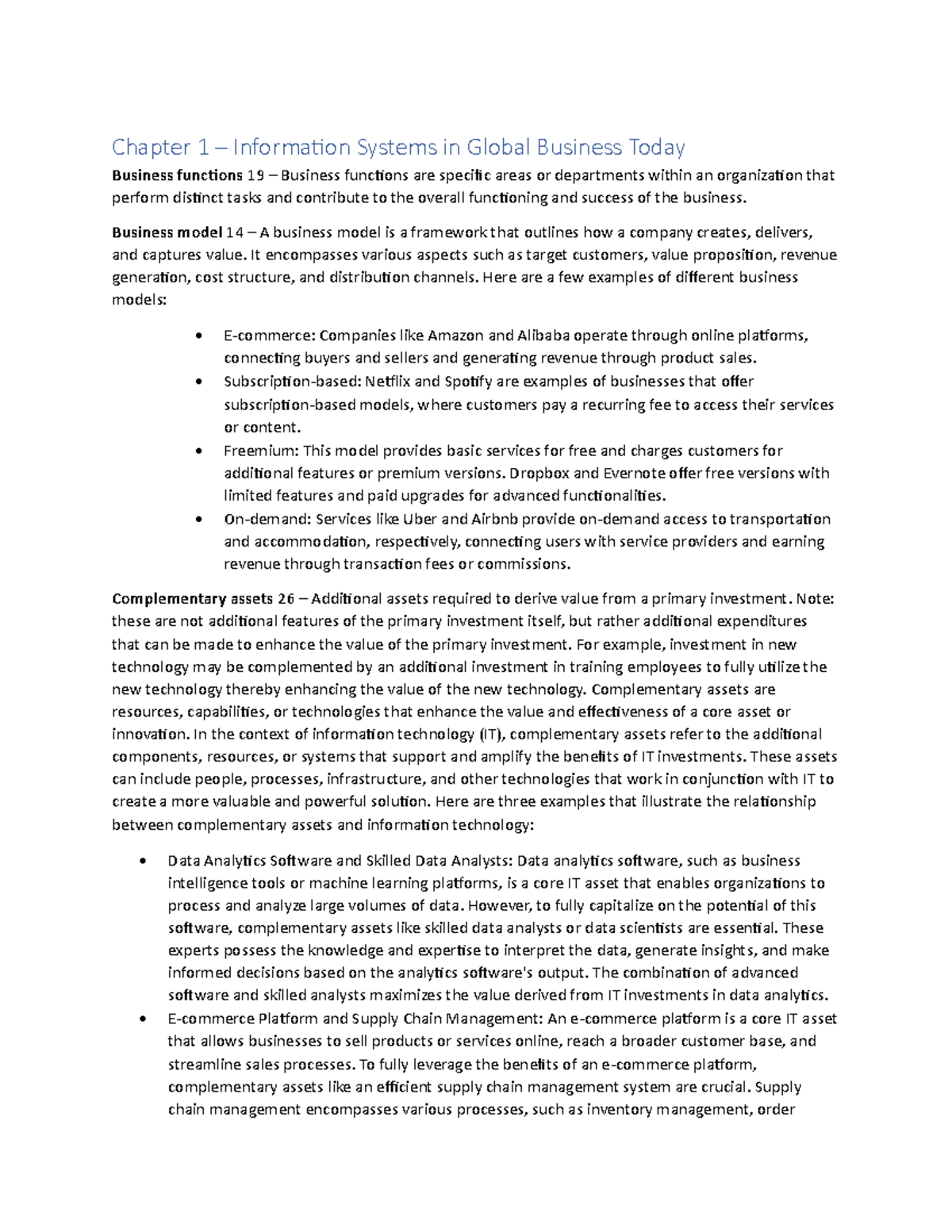Midterm 1 Glossary for Chapters 1-4: Key Terms and Concepts - Studocu