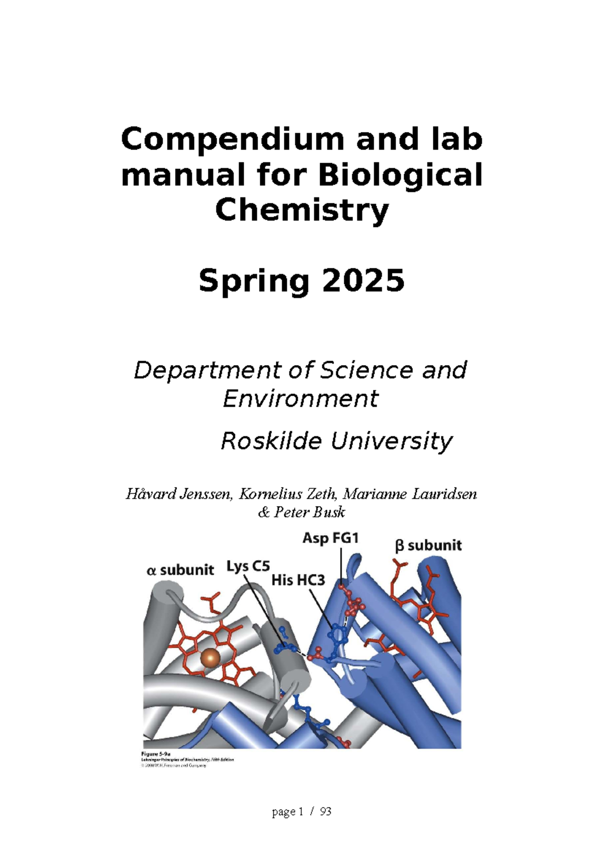 Compendium for Biological Chemistry - Compendium and lab manual for ...