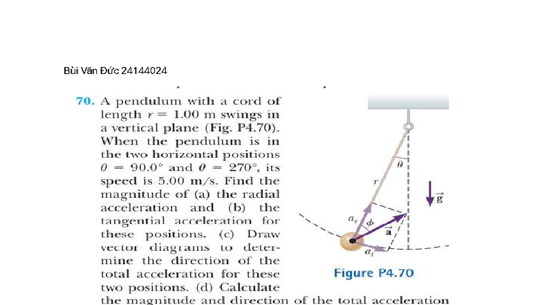 Pendulum Acceleration Analysis: A Case Study (PHYS 241) - Studocu