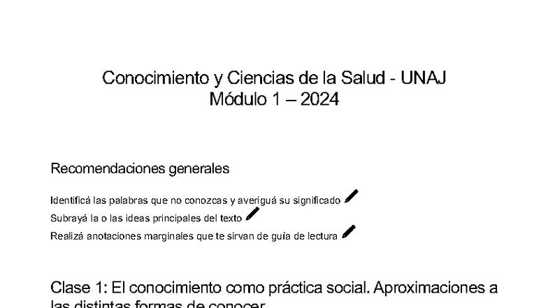 Conocimiento Y Ciencias De La Salud Unaj