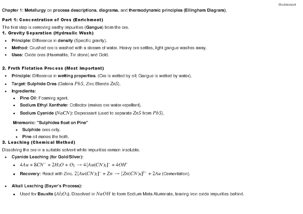 Metallurgy Concepts: Chapter 1 Overview & Key Processes (Course Code ...