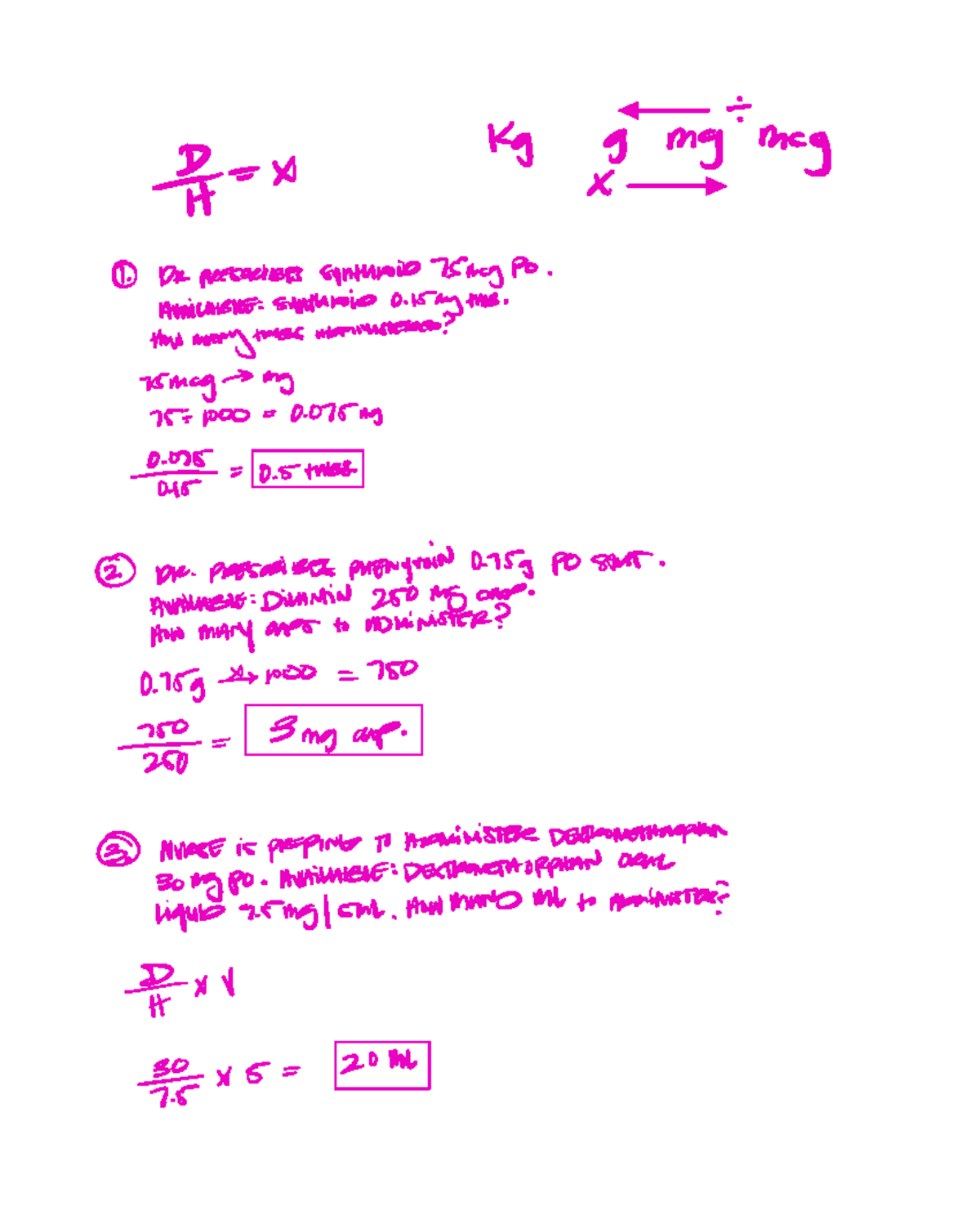 Math Practice for Future Nurses: Dosage Calculations and Conversions ...