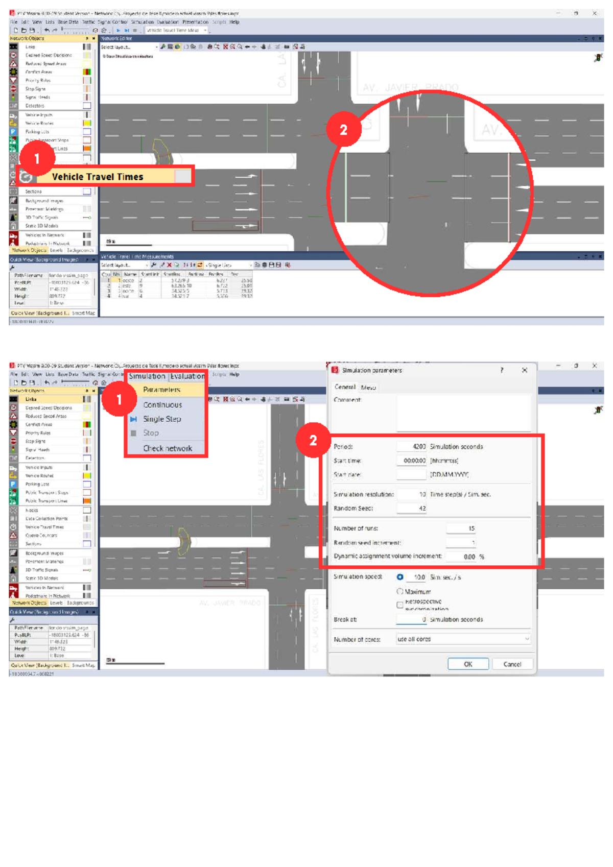 PTV Vissim Student Version Network Simulation: Tesis Actual Analysis ...