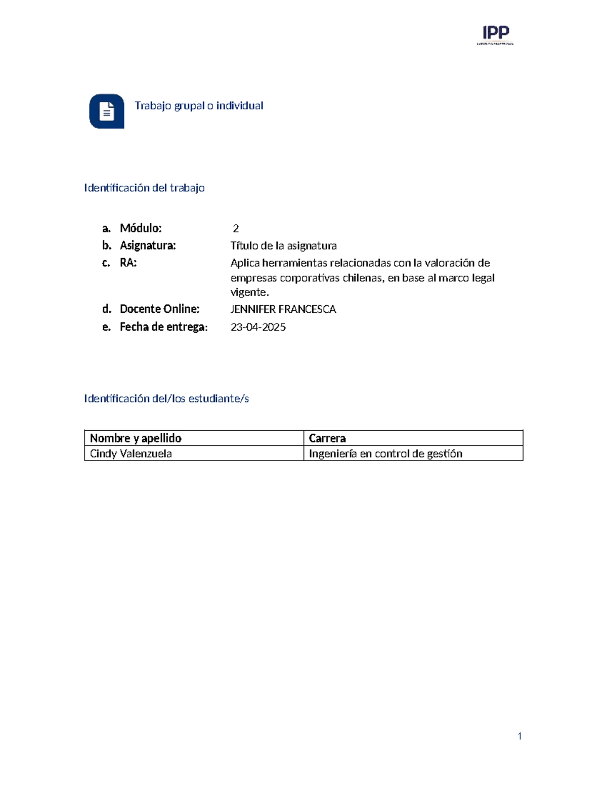 Trabajo de Análisis Financiero - TI M2 Administración Financiera I ...