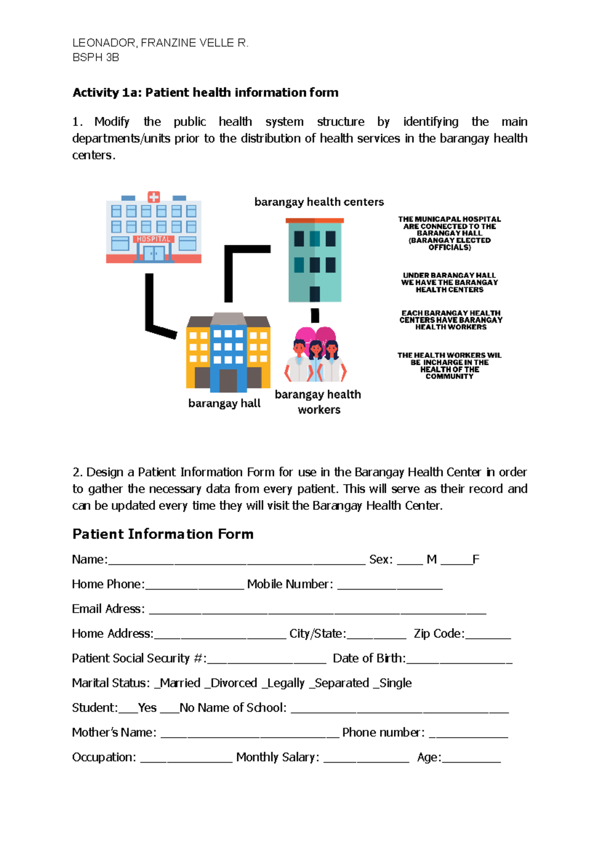 Unit 1 activities - HEALTH INFO - Activity 1a: Patient health ...