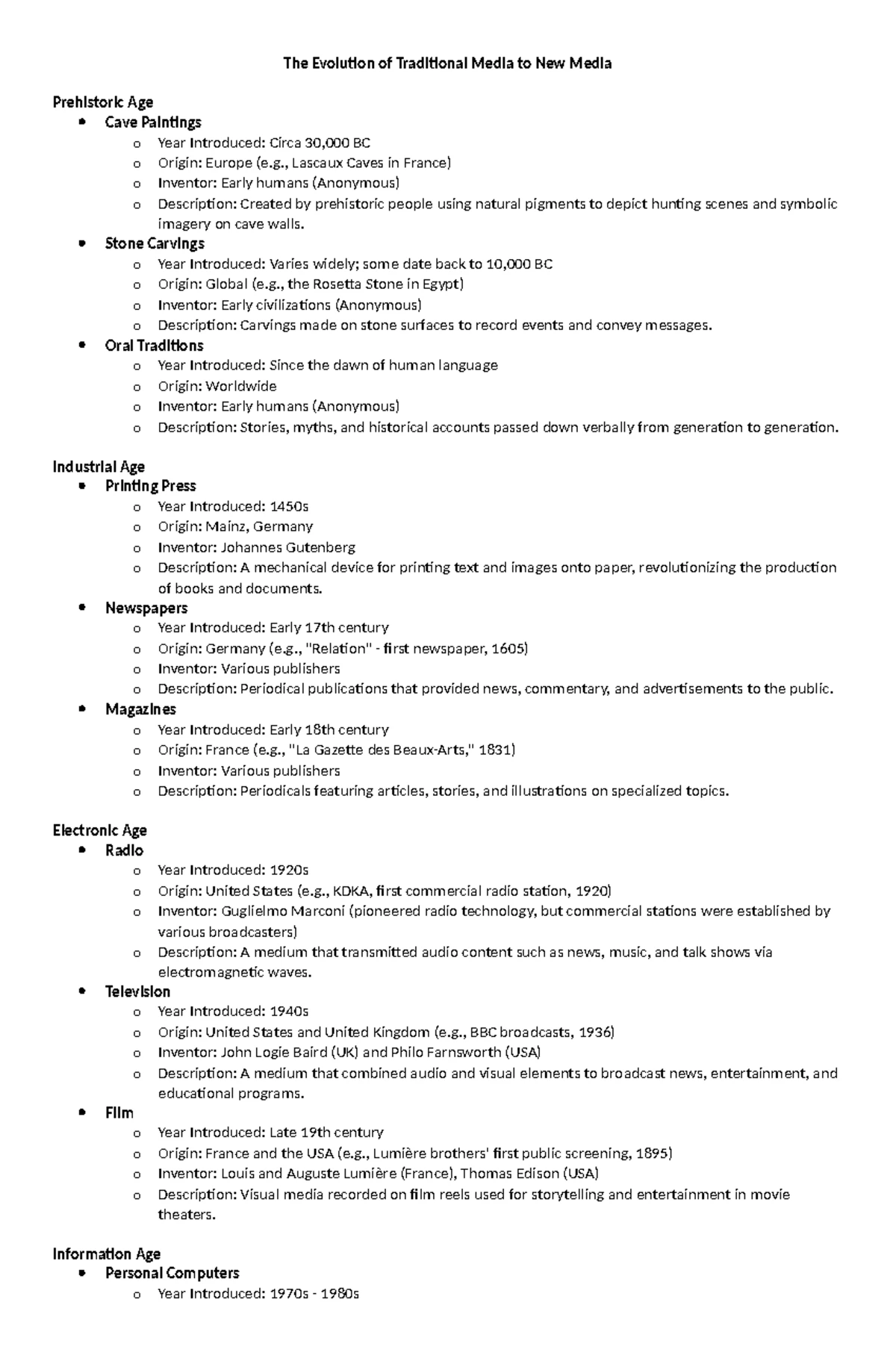 Types of Media: Print, Broadcast & New Media Overview (WEEK 3) - Studocu