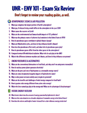 AP Environmental Science Unit 9 Study Guide: Global Change and