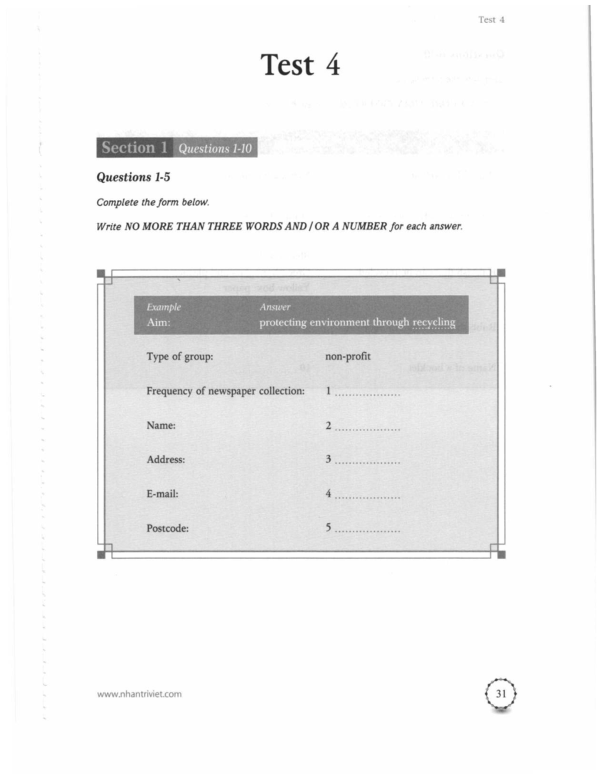 IELTS Listening Test 4 Questions and Answers - Studocu