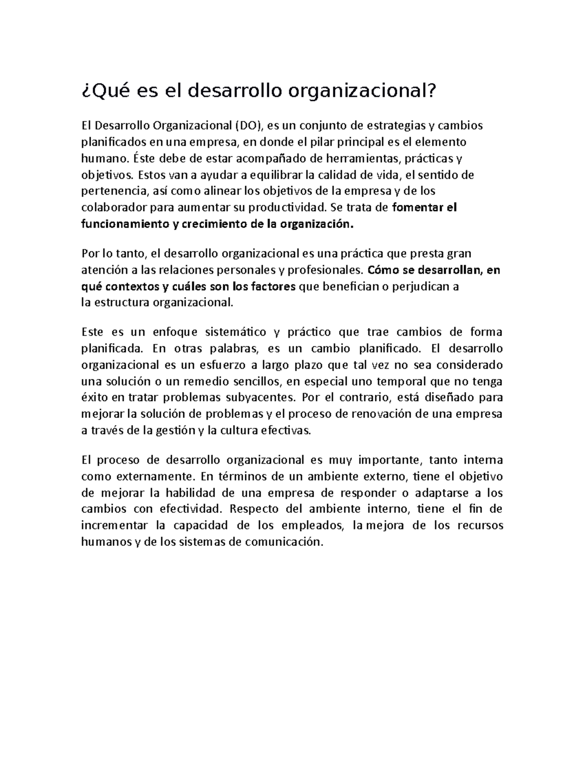 Estrategias de Desarrollo Organizacional en las Empresas: Un Análisis ...