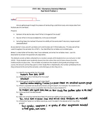 Worksheet Ch4 Probability - Stat 30100 Name:_________________ Chapter 4 ...