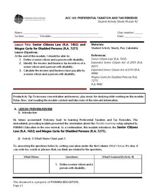 AR 2 - Lesson Guide for Accounting on Trade Receivables - Studocu