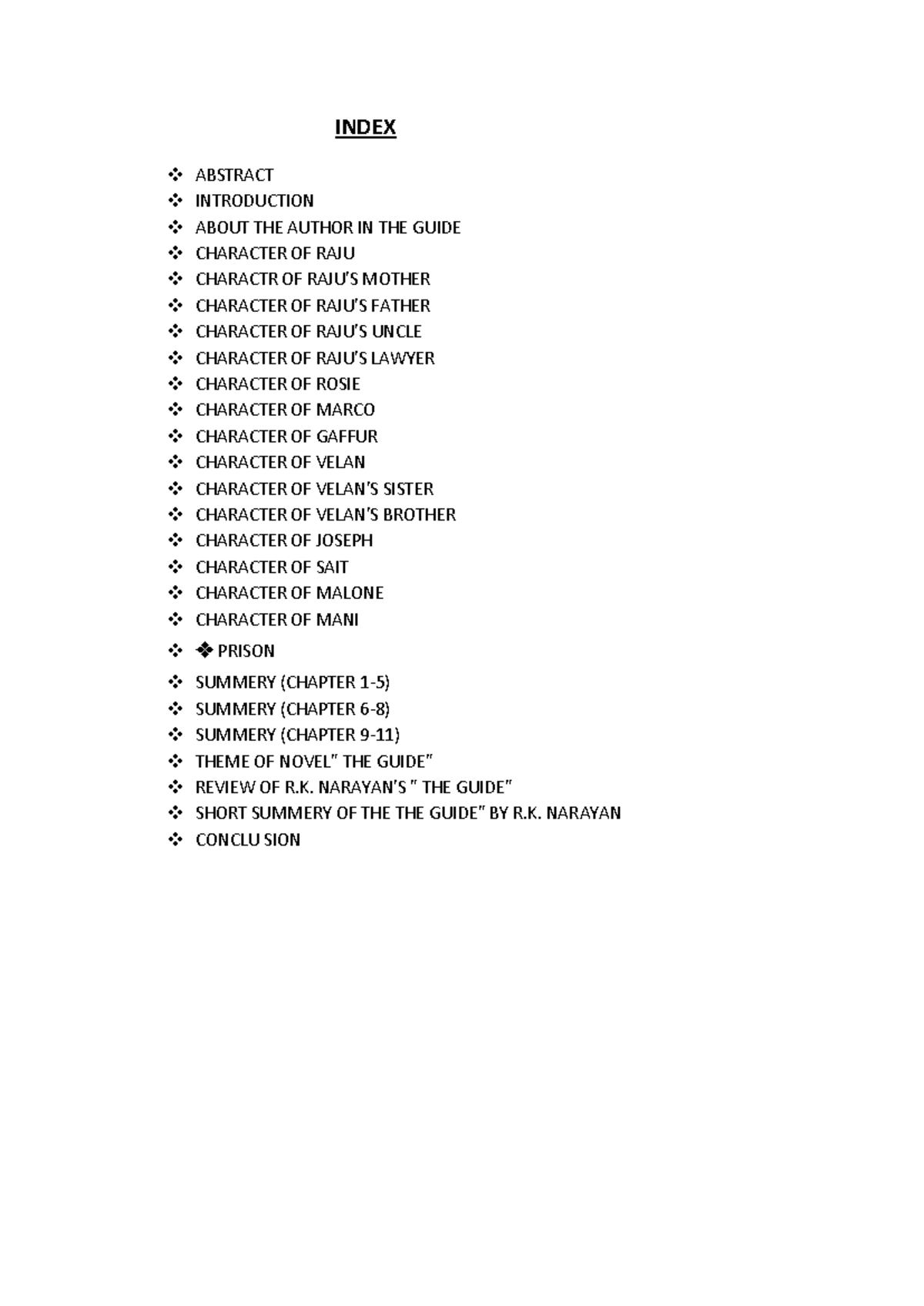 Character Analysis and Themes in R.K. Narayan's "The Guide" (ENG 101 ...