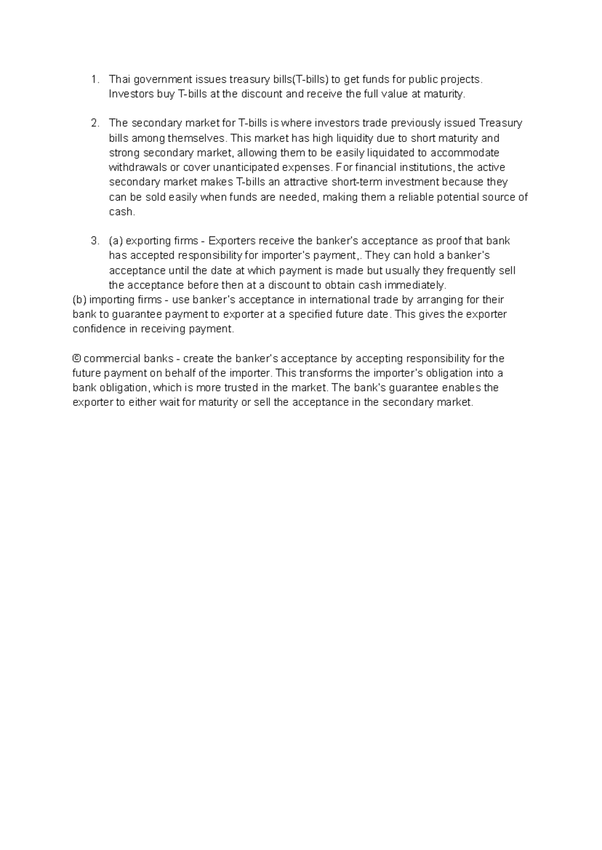 Thai Treasury Bills & Acceptance in International Trade - Notes 06 ...