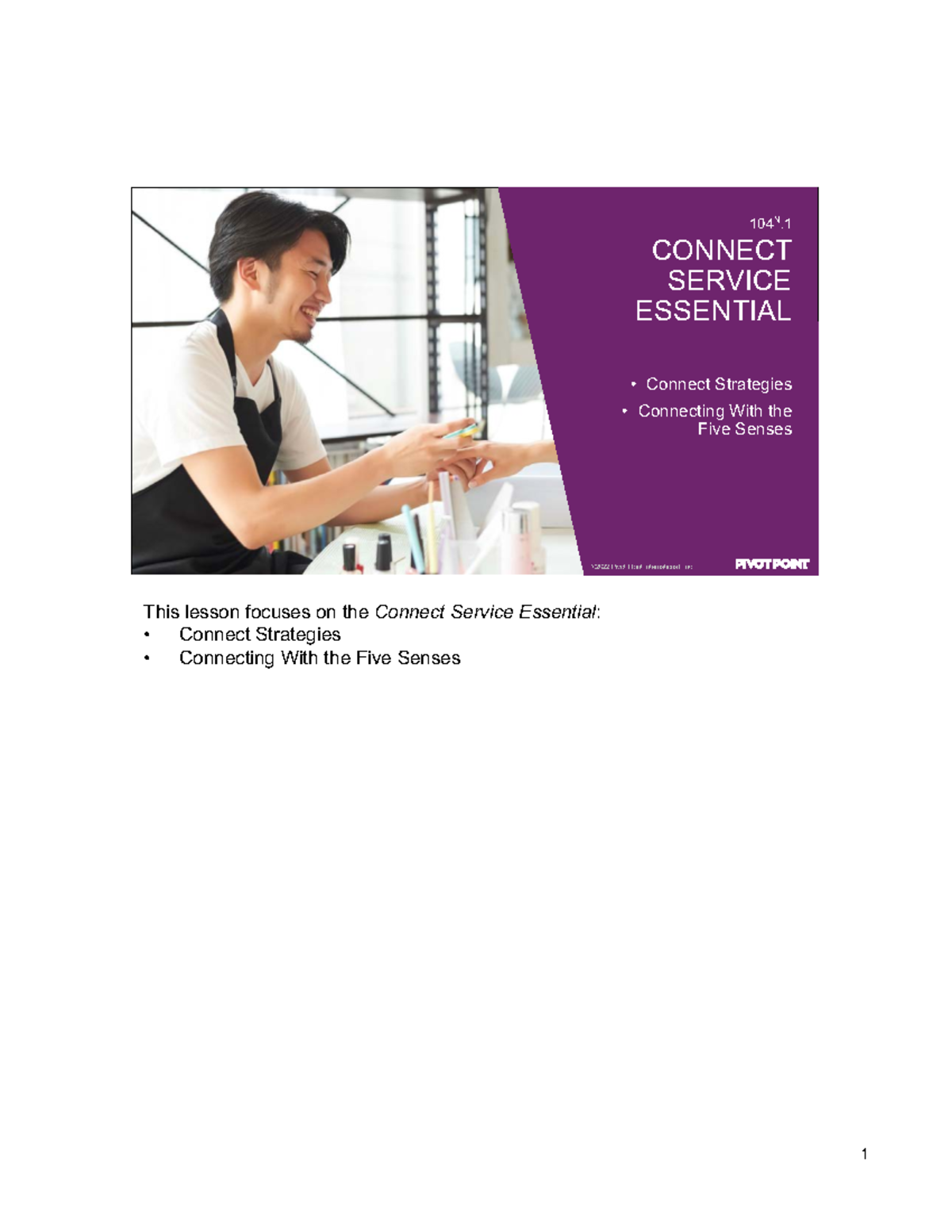 104N.1 Connect Service Essential: Strategies for Client Connection ...
