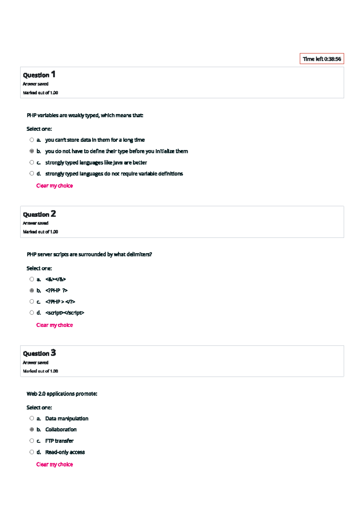CS3305 Web 2 Final Exam Part 1: Questions & Answers Review - Studocu