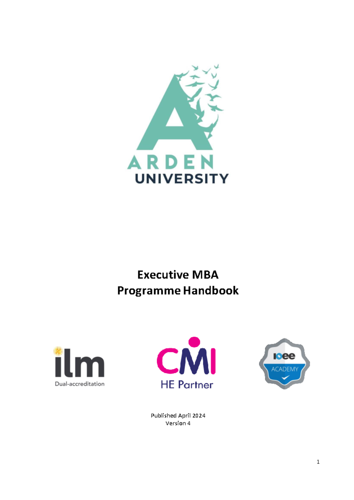 Arden MHB - Executive MBA Programme Handbook (April 2024) - Studocu