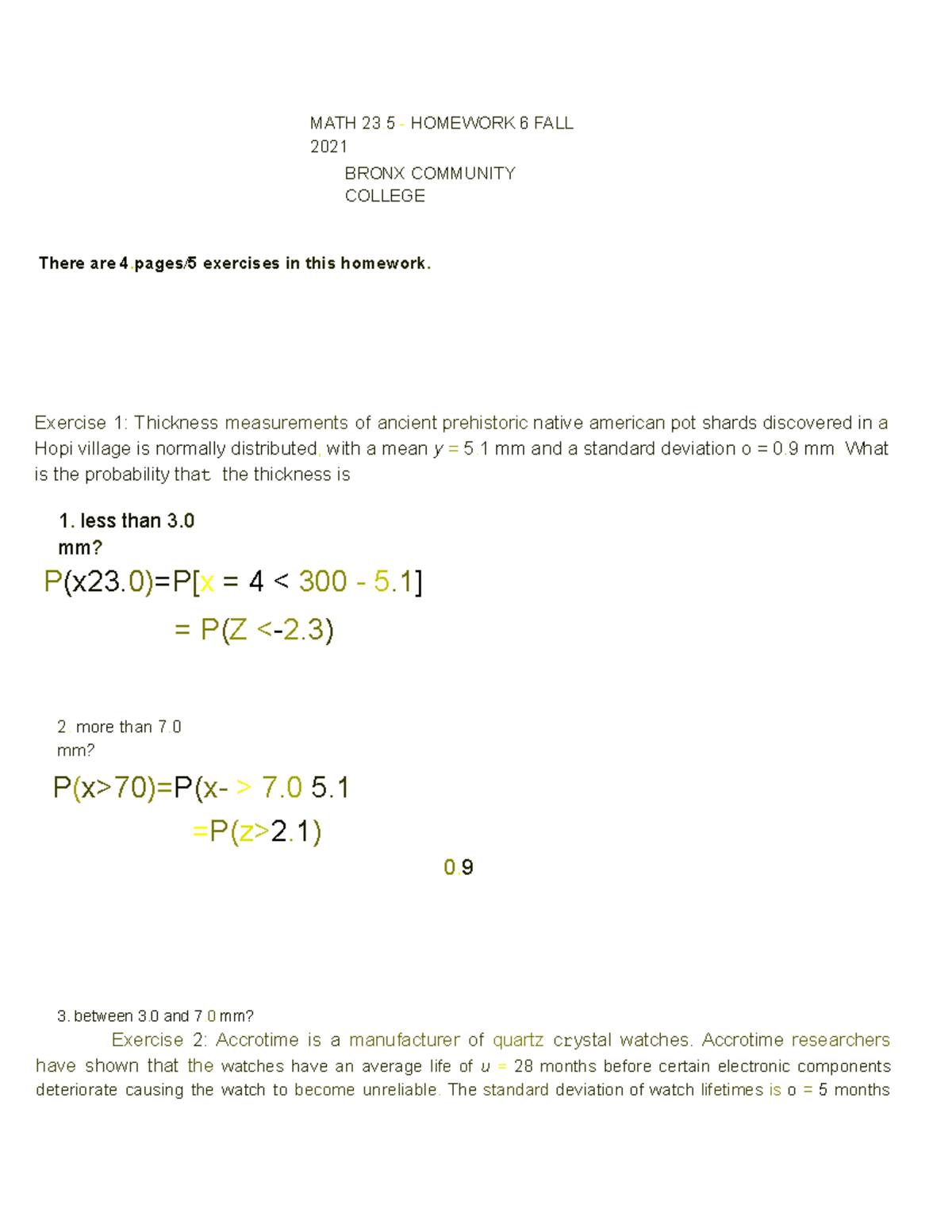 MATH 23.5 - Homework 6 Exercises Review for Fall 2021 - Studocu
