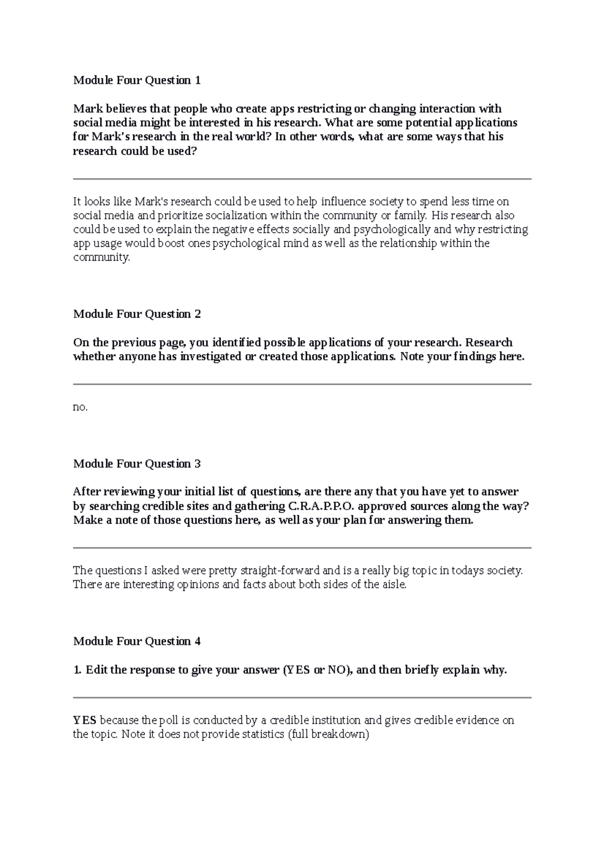 Brian Saintsing SCS 200 Applied Social Sciences-4 - Module Four ...