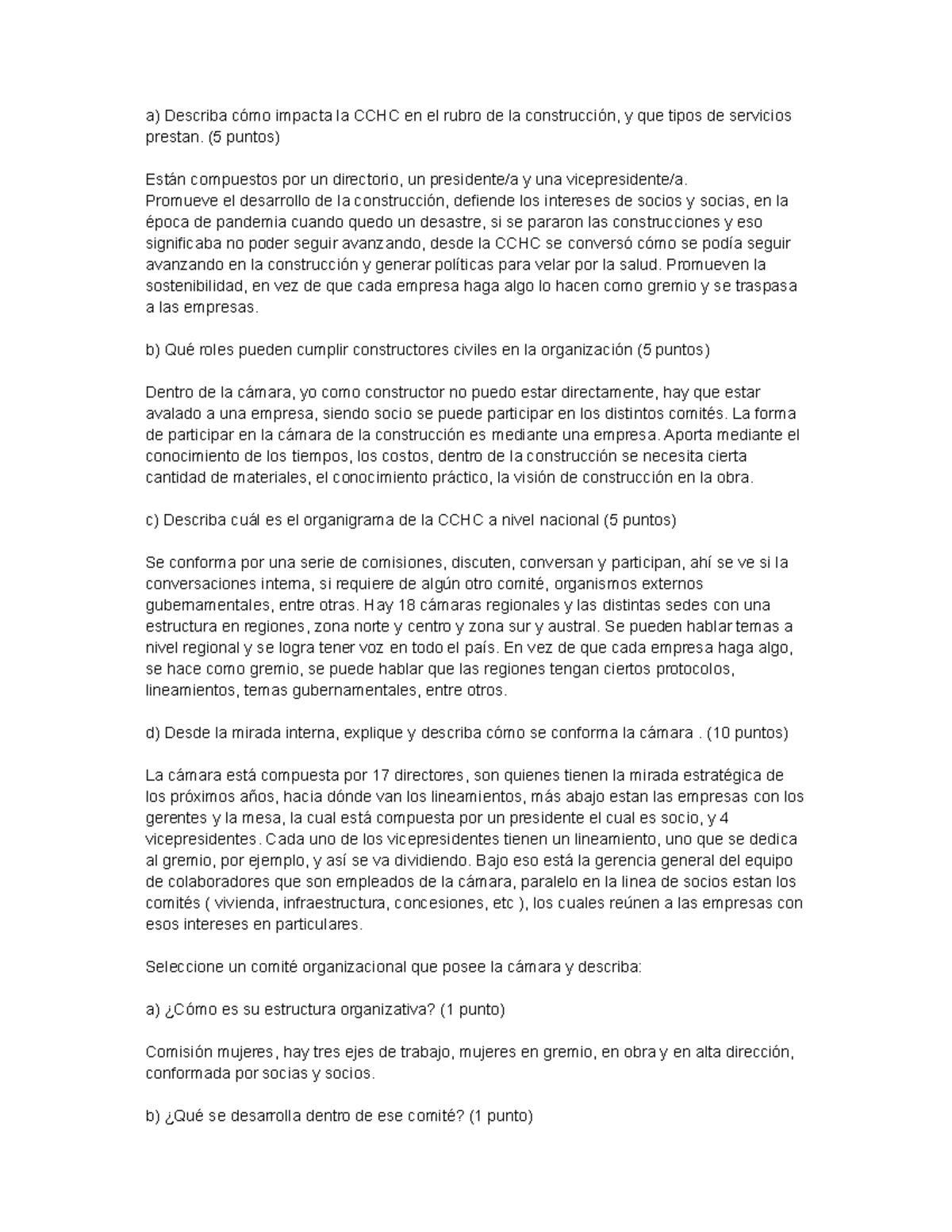 Taller 4: Impacto y Estructura de la CCHC en la Construcción - Studocu