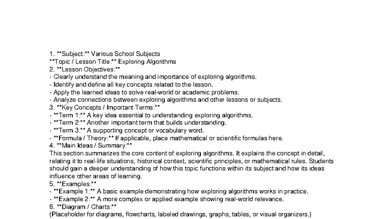 Exploring Algorithms - Wer - Subject: Various School Subjects Topic ...