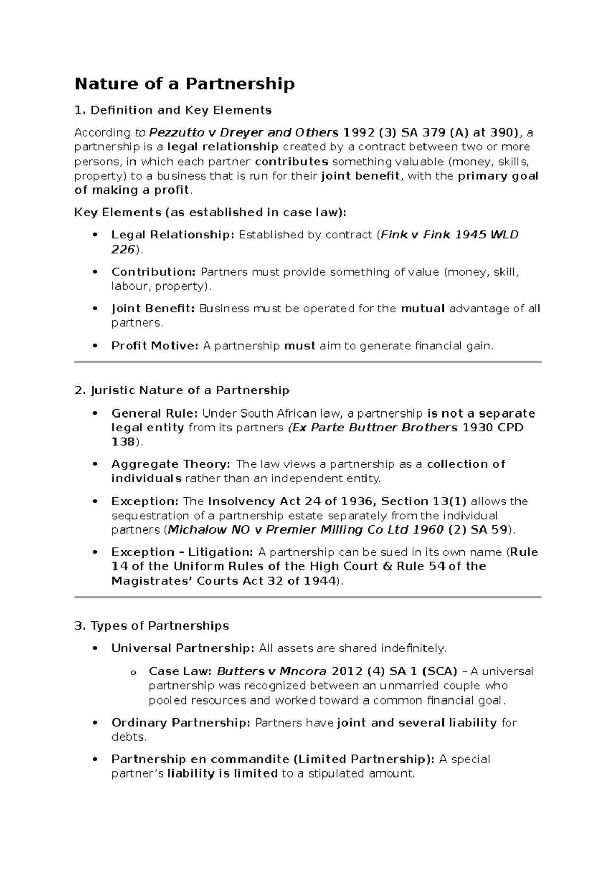 Partnerships Notes: Key Elements, Types, Rights & Duties Explained ...
