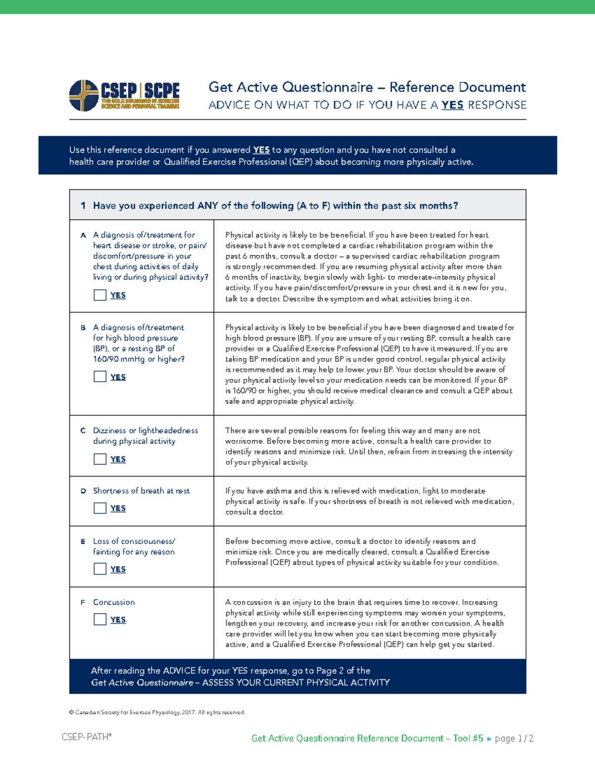 Get Active Questionnaire Reference Document: Guidance for YES Responses ...