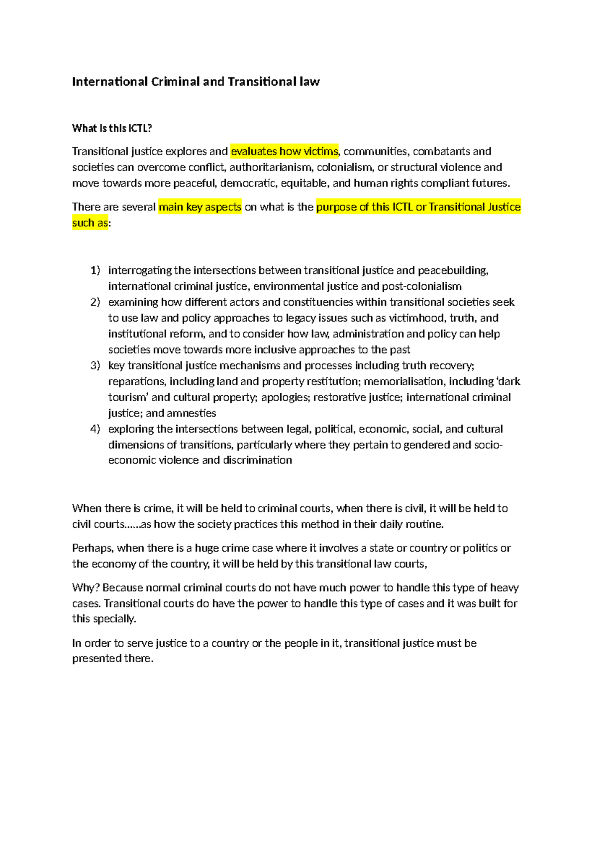 ICTL 101: Understanding International Criminal & Transitional Law Part ...