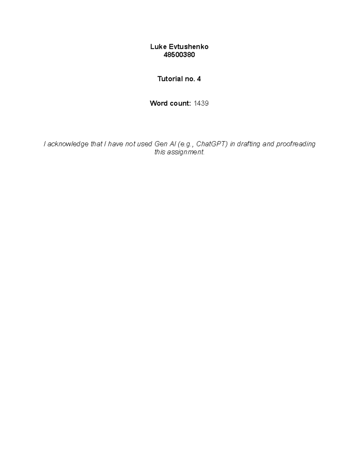 MGMT1002 - Tutorial 4: Reflective Journal on Contingency Theory and ...